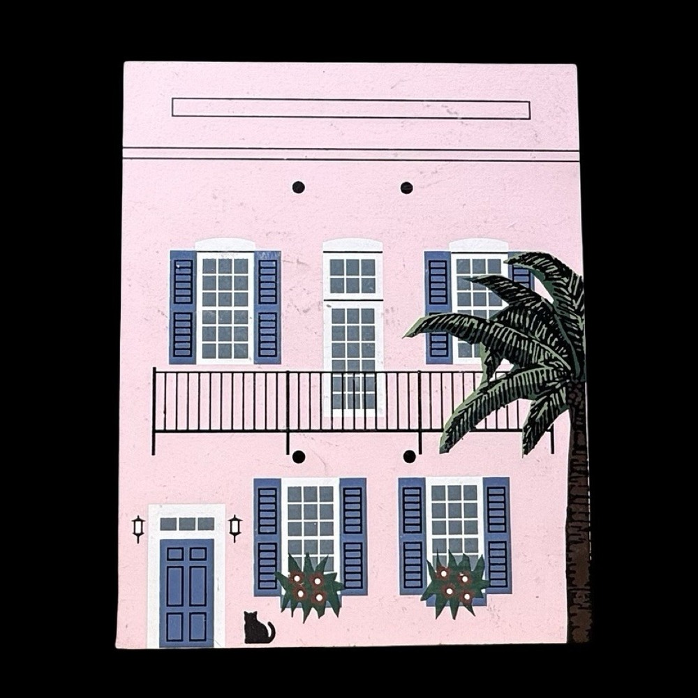 Cat's‎ Meow Rainbow Row #6 Pink Charleston South Carolina Faline Signed 1998